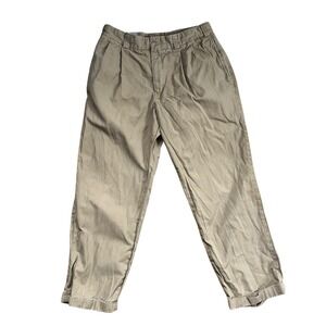 Bills Khakis Mens Tan Corduroy Pleated Relaxed Fit Pants Size 32 Made in USA